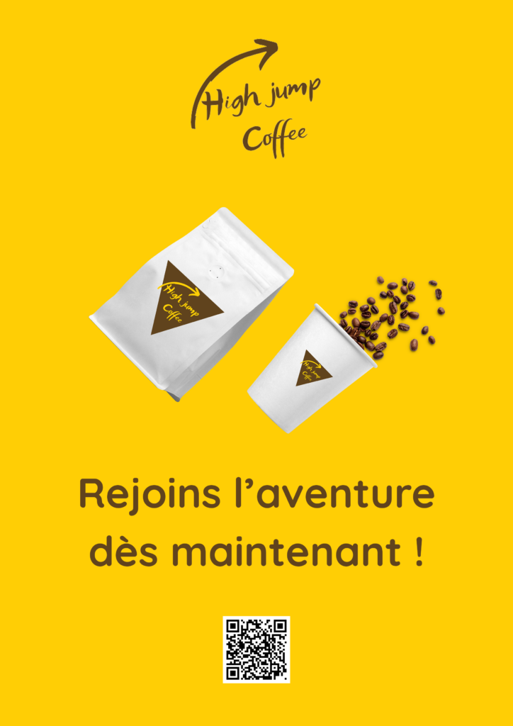 Affiche annonçant le lancement d'une marque de café